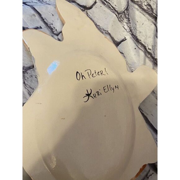 Oh Peter! Easter Bunny Ceramic Platter 16”by 9” - Picture 6 of 10